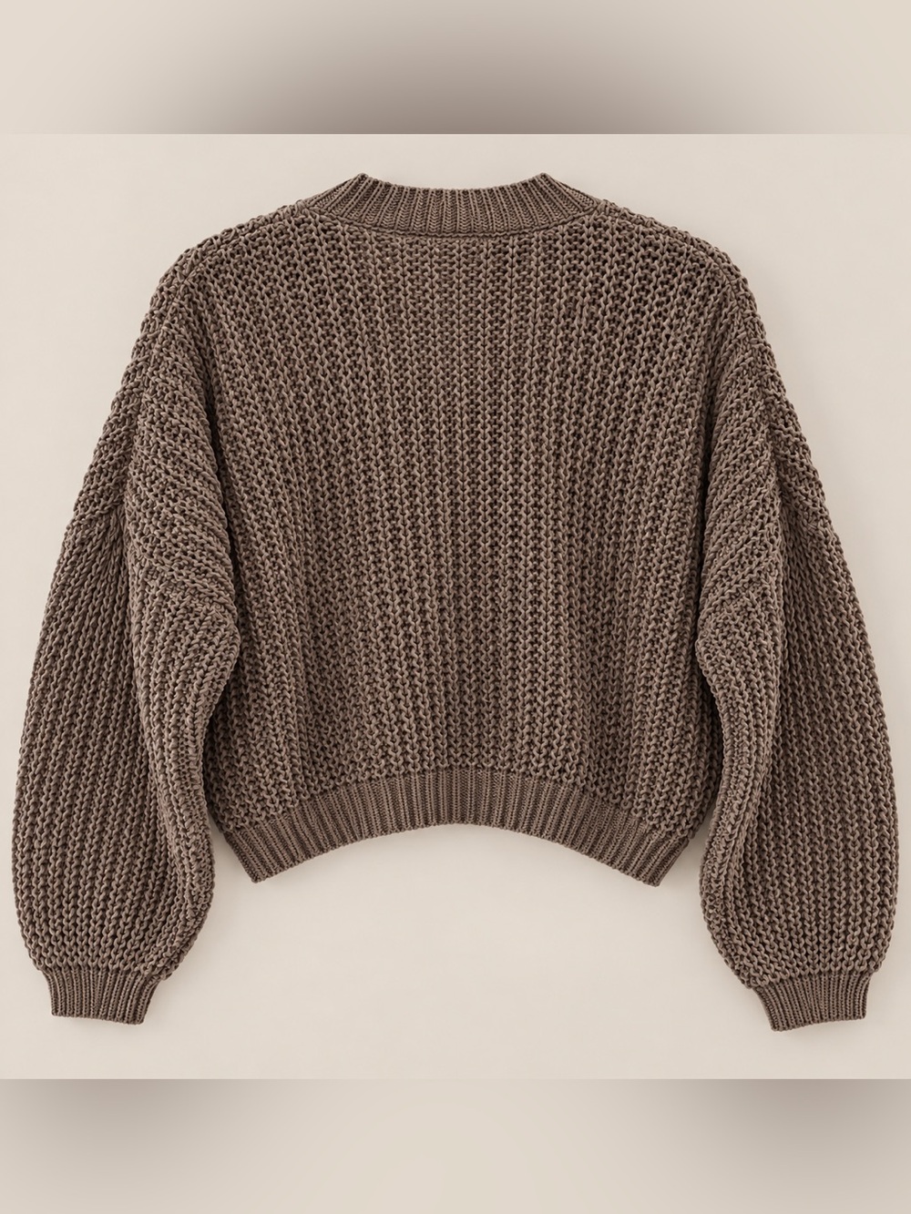 Miracle Cozy Brown Microfiber Chunky Knit Sweater - Picture 3 of 3